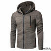 Mens Warm Long Sleeve Jacket Full Zipper Knitted Jumper Cardigan Sweater Top