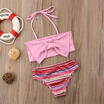 Toddler Kids Baby Girls Bow Tankini Swimsuit Bathing Suit Beachwear Bikini Set