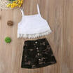 Toddler Kid Baby Girl Summer Bowknot Clothes T-shirt Tops Skirt Dress Outfit