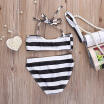 Baby Girls Striped Bow Bikini Suit Swimwear Swimsuit Swimming Bathing Beachwear