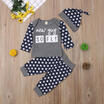 3PCS Baby Girls Outfits T-shirtPants Set Toddler Autumn Clothes Tracksuit UK