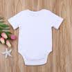 White Romper Newborn Baby Boy Girl Short Sleeve Bodysuit Jumpsuit Sunsuit 0-18M