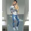 Stylé Tendance Femmes Crayon Extensible Décontracté Pantalon Jeans Taille Haute