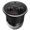 48A dual USB ifound car charger cigarette lighter FZ-17 black 48A dual USB one drag two voltage detection LED digital cu