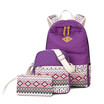 New fashion women pack ethnic wind school bag canvas double shoulder bag multi-functional children mother bag three-piece set