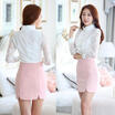 UK Fashion Women Blouse Casual Lace Chiffon Shirt Long Sleeve T-shirt Slim Tops