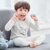Xiaomi ecological chain enterprise brand childish childrens combed cotton underwear set soft&comfortable warm breathable super soft smooth boy light gray 140