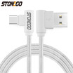 STONEGO Right Angle Data Sync Charging Cable Micro USB Type c Optional Tangle-Free Nylon Braided Cord Android Phone Upgrades