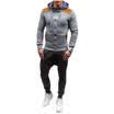 UK Mens Fall Pullover Casual Hoodie Warm Jackets Sports Sweatshirt Zipper Coat