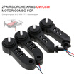 2Pairs Drone Arms CWCCW Motor Combo for Dongmingtuo X12 Wifi FPV Drone Quadcopter