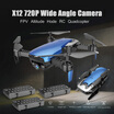 Dongmingtuo X12 720P Wide Angle Camera WiFi FPV Drone Altitude Hold RC Quadcopter w Three Batteries