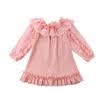 UK Princess Kid Baby Girl Dress Lace Floral Off Shoulder Party Gown Dresses 2-7Y