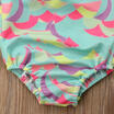 2-7T Kids Girls Toddler Swimsuit Waves Simwear One-piece Beachwear Bathing Suit