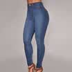 Women Denim Skinny Pant High Waist Stretch Jeans Slim Pencil Trouser Summer