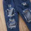 Fashion Toddler Kids Girls Off Shoulder Tops Jeans Denim Pants 2Pcs Outfits Set