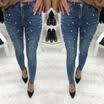 US Women Denim Skinny Ripped Pants High Waist Stretch Jeans Long Pencil Trousers