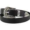 Women Lady Thin Skinny Metal Gold Buckle Waist Belt Elastic Waistband KY