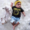 Baby Girls Summer T-shirt TopsDenim Shorts Pants Outfits 2PCS Toddler Clothes