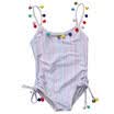 Striped Kids Girls One-Piece Swimsuit Bikini Set Swimwear Swimmer Bather Clothes