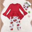 Toddler Kids Baby Girls Flower Top Blouse Pants Leggings Clothes Outfits Set