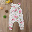 Newborn Baby Girl Flower Long Romper Bodysuit Jumpsuit Headband Outfit Clothes