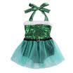 XMAS Newborn Baby Girl Romper Santa Sequins Tulle Dress Outfits Costume UK Stock