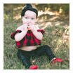 USA Kids Baby Girls Plaid Off Shoulder Crop Top Blouse T-shirt Headband Outfits