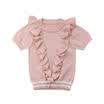 Toddler Baby Girls Clothes Summer Short Sleeve Shirt Fiber Cotton Sweater