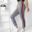 Womens Stretch Skinny Plaid Slim Jeggings High Waist Pencil Pants Trousers