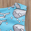 Pretty Newborn Kids Baby Boy Girl Shark Romper Bodysuit Jumpsuit Sunsuit Clothes