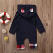 UK Newborn Infant Baby Boys Girls Romper Bodysuit Jumpsuit Outfit Plaids Clothes