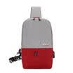 CA Mens Chest Pack Messenger Shoulder Bag Casual Travel Crossbody USB Charging