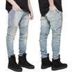 Mens Ripped Skinny Biker Jeans Distressed Frayed Slim Fit Denim Pants USA