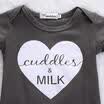 Newborn Baby Girl Boy Letters Bodysuit Romper Jumpsuit One-pieces Outfits 0-18M