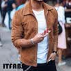 New Men Casual Coat Cardigan Hooded Sweatshirt Hoodie Suede Jackets Outwear
