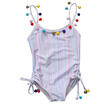 Striped Kids Girls One-Piece Swimsuit Bikini Set Swimwear Swimmer Bather Clothes