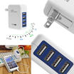 White 4 Ports USB Travel Wall Charger Multi Power Adapter Pack US Plug YK