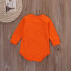 Cute Newborn Baby Girls Boys Smile Romper Orange Bodysuit Cotton Outfits Clothes