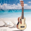 ammoon Spruce 21" Acoustic Ukulele 15 Fret 4 Strings Stringed Musical Instrument with Built-in EQ Pickup