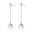 Party Lady Long Drop Earrings For Women White Stone Exaggerated Tassels Eardrop Valentines Day Gift WHE86