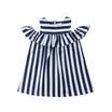 2018 New Baby Girl Kid Sleeveless Stripe Ruffle Dress Party Princess Dresses