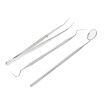 3pcspack Dental Hygiene Tools Kit Dentist Set Dental Probe Mirror Tweezers Stainless Steel Teeth Care Cleaning