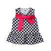 Toddler Kid Baby Girl Bowknot Plaid Sleeveless Party Pageant Dress Sundress 0-4Y