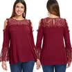 AU Womens Cold Shoulder Loose T-Shirt Long Sleeve Casual Summer Tops Blouse Tee