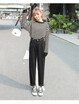 Winter jeans Korean version of gray baggy look thin&pile thickening nine - point straight pants