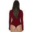 New Women V Neck Long Sleeve Bodycon Bandage Bodysuit Jumpsuit Slim Short Romper