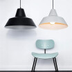 Baycheer HL478955 Simple Style Pendant Lamp with Matte White Barn Shade