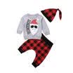 UK Newborn Baby Boy Homeboy T shirt TopsLong Pants Hat 3pcs Outfits Set Clothes