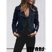 Fashion Women Ladies Suede Leather Jacket Coat Zip Up Biker Casual Tops UK