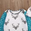 Newborn Baby Boy Girl Long Sleeve Tops Long Pants Hat 3PCS Outfits Set Clothes